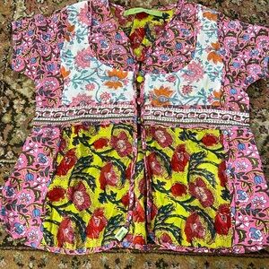 NWOT Floral Multicolor Bohemian Girl’s Top